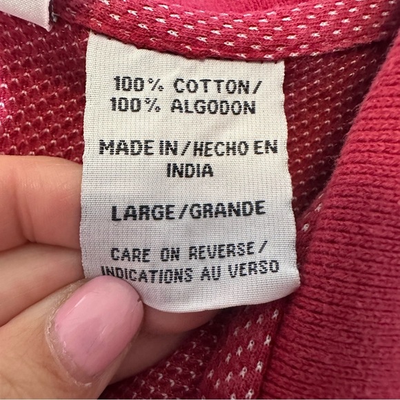 VTG 49ers Polo Shirt The Edge Men's L Pique Red NFL San Francisco Classic 90's - Picture 4 of 9